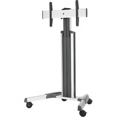 Chief LPAUS Large FUSION Manual Height Adjustable Mobile Cart - Up to 80" Screen Support - 200 lb Load Capacity - Flat Panel Display Type Supported47.8" Width - Floor Stand - Silver LPAUS