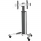Chief LPAUS Large FUSION Manual Height Adjustable Mobile Cart - Up to 80" Screen Support - 200 lb Load Capacity - Flat Panel Display Type Supported47.8" Width - Floor Stand - Silver LPAUS
