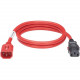 Panduit SmartZone Standard Power Cord - For PDU - 250 V AC Voltage Rating - 10 A Current Rating - Red LPCA02X