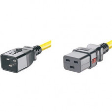 Panduit SmartZone Standard Power Cord - 250 V AC Voltage Rating - 16 A Current Rating - Yellow - TAA Compliance LPCB20X