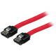 Startech.Com 24in Latching SATA Cable - M/M - Serial ATA / SAS cable - Serial ATA 150/300 - 7 pin Serial ATA - 7 pin Serial ATA - 61 cm - Male SATA - Male SATA - 24 - Red LSATA24