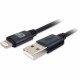Comprehensive Pro AV/IT Lightning/USB Data Transfer Cable - Lightning/USB - 10 ft - Lightning Proprietary Connector - Type A USB - Black LTNG-USBA-10PROBLK