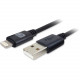 Comprehensive Pro AV/IT USB/Proprietary Data Transfer Cable - 3 ft Proprietary/USB Data Transfer Cable for Audio/Video Device - Lightning Proprietary Connector - Type A USB - Black LTNG-USBA-3PROBLK