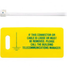 Panduit LTYK Rack Grounding Yellow Tag Kit - Yellow - 10 Pack - RoHS, TAA Compliance LTYK