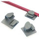 PANDUIT Latching Wire Clips - Gray - TAA Compliance LWC38-A-C14