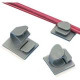 PANDUIT Latching Wire Clips - Gray - TAA Compliance LWC50-A-L14