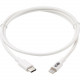 Tripp Lite M102-003-WH USB-C to Lightning Cable (M/M), White, 3 ft. (0.9 m) - 3 ft Lightning/USB Data Transfer Cable for iPhone, iPad, iPod, MacBook, Chromebook, Wall Charger, External Hard Drive, iPad mini, iPad Air, iPod touch, iPad Pro - First End: 1 x