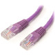 Startech.Com 6 ft Purple Molded Cat5e UTP Patch Cable - Category 5e - 6 ft - 1 x RJ-45 Male - 1 x RJ-45 Male - Purple - RoHS Compliance M45PATCH6PL