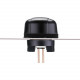 Taoglas Hercules MA120 2in1 450MHz & 868MHz Permanent Mount Antenna - Range - UHF868 MHz - 3 dBi - Outdoor, Indoor - Black - Screw Mount - Omni-directional - SMA Connector MA120.A.QP.001