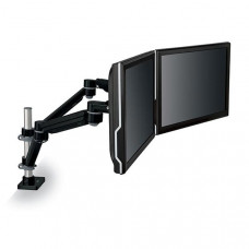 3m Dual Monitor Arm, Easy-Adjust, Black (19" x 23" x 5 1/2") (Brown Box) - TAA Compliance MA260MB