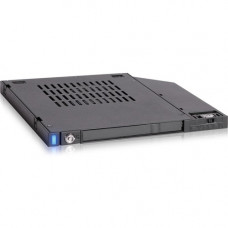 Icy Dock FlexiDOCK MB511SPO-1B Drive Bay Adapter Internal - Black - 1 x HDD Supported - 1 x SSD Supported - 1 x 2.5" Bay - Serial ATA/600 - Slim SATA - Metal, Plastic MB511SPO-1B