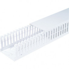 Panduit Cable Guide Wiring Duct - White - 2 Pack - Polyvinyl Chloride (PVC) - TAA Compliance MC50X75WH2