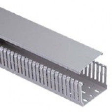 PANDUIT 6.56ft Panduct Type MC - Metric Narrow Slot Wiring Duct - Gray - 2 Pack - TAA Compliance MC25X50IG2