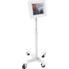 Compulocks Rise Freedom Rolling iPad Kiosk - Fits iPad, iPad Pro & iPad Mini - 55.2" Height - Floor - Metal - White MCRSTDW224SENW