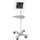 Compulocks Rise Freedom Rolling Galaxy Tab Kiosk - Galaxy Tab Rolling Stand - Up to 9.7" Screen Support - 55.2" Height - Freestanding - White MCRSTDW260ROKW