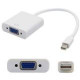 Addon Tech 5PK Mini-DisplayPort 1.1 Male to VGA Female White Adapters Which Supports Intel Thunderbolt For Resolution Up to 1920x1200 (WUXGA) - 100% compatible and guaranteed to work - TAA Compliance MDISPLAYPORT2VGAW-5PK