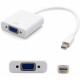 Addon Tech Mini-DisplayPort 1.1 Male to VGA Female White Adapter Which Supports Intel Thunderbolt For Resolution Up to 1920x1200 (WUXGA) - 100% compatible and guaranteed to work - TAA Compliance MDISPLAYPORT2VGAW