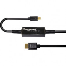 Premiertek Mini DisplayPort MDP 1.2a to HDMI 2.0 Converter Cable 4K2K 60Hz 16.4ft (5 Meter) - 16.40 ft HDMI/Mini DisplayPort A/V Cable for Projector, Monitor, Home Theater System, Digital TV, Blu-ray Player, Audio/Video Device - First End: 1 x Mini Displa