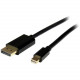 Startech.Com 4m Mini DisplayPort to DisplayPort Adapter Cable - M/M - 1 x Mini DisplayPort Male Digital Audio/Video - 1 x DisplayPort Male Digital Audio/Video - Gold-plated Connectors - Black - RoHS Compliance MDP2DPMM4M