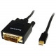 Startech.Com 6 ft Mini DisplayPort to DVI Cable - M/M - Mini DisplayPort Male Digital Audio/Video - DVI-D (Single-Link) Male Digital Video - 6ft - Black - RoHS Compliance MDP2DVIMM6