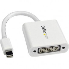 Startech.Com Mini DisplayPort&reg; to DVI Video Adapter Converter - White - DisplayPort/DVI for Video Device, Monitor, TV - 4.72" - 1 x Mini DisplayPort Male Digital Audio/Video - 1 x DVI-I Female Video - White - RoHS, TAA Compliance MDP2DVIW