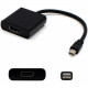 AddOn 8in Mini-DisplayPort Male to HDMI Female Black Adapter Cable - 100% compatible and guaranteed to work - TAA Compliance MDP2HDMIB