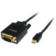 Startech.Com 6 ft Mini DisplayPort to VGA Cable - M/M - HD-15 Male VGA - Mini DisplayPort Male - 6ft - Black - RoHS Compliance MDP2VGAMM6