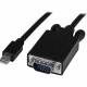 Startech.Com 6 ft Mini DisplayPort to VGA Adapter Converter Cable - mDP to VGA 1920x1200 - Black - 6 ft Mini DisplayPort/VGA Video Cable for PC, Monitor, Projector, Desktop Computer, Notebook, Ultrabook, Video Device, TV - First End: 1 x Mini DisplayPort 