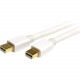 Startech.Com 3m (10 ft) White Mini DisplayPort Cable - M/M - 1 x Mini DisplayPort Male Digital Audio/Video - 1 x Mini DisplayPort Male Digital Audio/Video - Gold-plated Connectors - White - RoHS Compliance MDPMM3MW