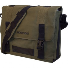 Mobile Edge 17.3" Eco-Friendly Canvas Messenger Bag - 17.3" Screen Support - 13" x 17.5" x 4.25" - Cotton Canvas - Olive MECME9