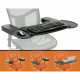 Ergoguys MOBO CHAIR MOUNT ERGO KEYBOARD AND MOUSE TRAY SYSTEM - 2.5" Height x 12.5" Width x 7.5" Depth - Black MECS-BLK-001