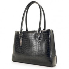 Mobile Edge Large Milano Computer Handbag (Small) - Top-loading - Faux Croc - Black MEMC1S