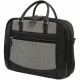 Mobile Edge ScanFast Carrying Case (Briefcase) for 16" Ultrabook - Black, White - Koskin - Herringbone - Checkpoint Friendly - Shoulder Strap - 13.5" Height x 17" Width x 5" Depth MESFEBHL