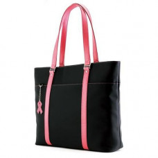 Mobile Edge 15.4" Tote MicroFiber - Tote - Top-loading - 15.4" Screen Support - 5" x 14.5" x 18" - MicroFiber - Black, Pink METXK1