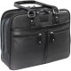 Mobile Edge Verona Carrying Case (Tote) for 16" Notebook - Black - Drop Resistant - Cotton Twill, Vegan Leather - Handle - 12.5" Height x 16" Width x 5.5" Depth MEWVLB