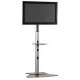Chief MF1-US Floor Stand for Flat Panel Display - Up to 125lb Flat Panel Display - Silver MF1US