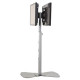 Chief MF2US Universal Dual Display Stand - Up to 50" Screen Support - 250 lb Load Capacity - Flat Panel Display Type Supported36" Width - Floor Stand - Silver MF2US