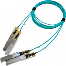 MELLANOX Fiber Optic Network Cable - 65.62 ft Fiber Optic Network Cable for Network Device, Network Switch - First End: 2 x QSFP56 Network - Second End: 2 x QSFP56 Network - 25 GB/s - Splitter Cable - Aqua MFS1S90-H020E