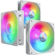 Cooler Master SickleFlow 120 ARGB White Edition 3 IN 1 - 20 Pack - 3 x 120mm - 463.8 gal/min - 27 dB(A) Noise - Air Cooler - Rifle Bearing - 3-pin ARGB, 4-pin PWM - ARGB LED - 18.3 Year Life MFX-B2DW-183PA-R1