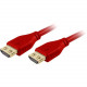 Comprehensive MicroFlex Pro AV/IT Series High Speed HDMI Cable with ProGrip Deep Red - HDMI for Audio/Video Device - 1.50 ft - 1 x HDMI Male Digital Audio/Video - 1 x HDMI Male Digital Audio/Video - Gold Plated - Shielding - Red, Deep Red MHD-MHD-18INPROR