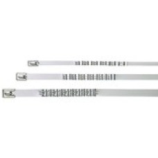 PANDUIT Pan-Steel MLT Series Wave-Ty Superior Grip Stainless Steel Tie - 50 Pack - 250 lb Loop Tensile - TAA Compliance MLT6WLH-LP