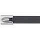 Panduit Pan-Steel Cable Tie - Black - 50 Pack - 250 lb Loop Tensile - Polyester, Stainless Steel - TAA Compliance MLTFC2.7H-LP316