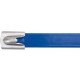 Panduit Pan-Steel Cable Tie - Blue - 50 Pack - 250 lb Loop Tensile - Polyester, Stainless Steel - TAA Compliance MLTFC4H-LP316BU