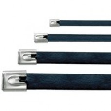 PANDUIT Pan-Steel MLTFC Series Fully Coated Stainless Steel Cable Tie - 50 Pack - 300 lb Loop Tensile - TAA Compliance MLTFC6EH-LP316