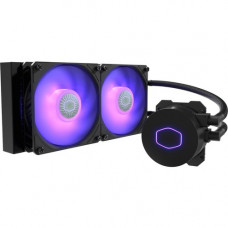 Cooler Master MasterLiquid ML240L V2 RGB RGB Cooling Fan/Radiator/Water Block - 2 x 120 mm - 2 x 62 CFM - 27 dB(A) Noise - Liquid Cooler Cooler - Rifle Bearing - 4-pin PWM, 3-pin Pump - Socket R4 LGA-2066, Socket LGA 2011-v3, Socket R LGA-2011, Socket LGA