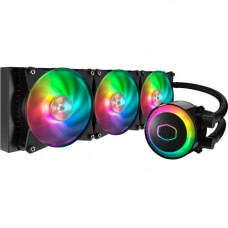 Cooler Master MasterLiquid ML360R RGB - 3 x 120 mm - 30 dB(A) Noise - Liquid Cooler - 4-pin PWM, 3-pin - Socket R LGA-2011, Socket LGA 2011-v3, Socket B LGA-1366, Socket H3 LGA-1150, Socket H4 LGA-1151, Socket H2 LGA-1155, Socket H LGA-1156, Socket T LGA-