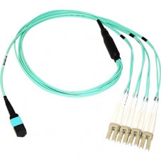 Axiom Fiber Optic Network Cable - 98.43 ft Fiber Optic Network Cable for Network Device - First End: 1 x MTP/MPO Female Network - Second End: 8 x LC Male Network - 50/125 &micro;m - Aqua MP8LCOM3R30M-AX