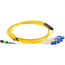 Axiom Fiber Optic Network Cable - 16.40 ft Fiber Optic Network Cable for Network Device - First End: 1 x MTP/MPO Female Network - Second End: 8 x LC Male Network - 9/125 &micro;m - Yellow MP8LCSMR5M-AX