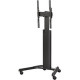 Chief Fusion Manual Height Adjustable Stretch Portrait Cart - 125 lb Load Capacity - Floor - Black MPAUBSP