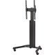 Chief Fusion Manual Height Adjustable Stretch Portrait Cart - 125 lb Load Capacity - Floor - Black MPAUBSP